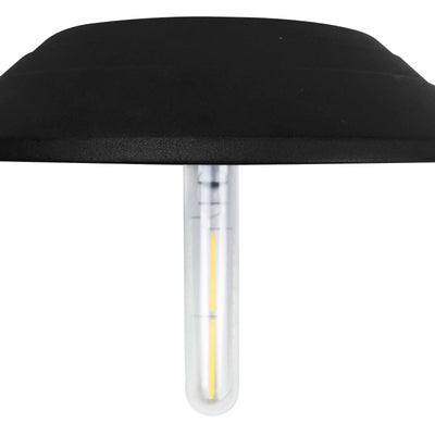 Luxzone 60cm Aluminium LED Solar Pathway Light - 30 Lumens - Black - Weather-Resistant