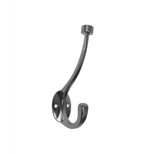 Adoored Double Satin Chrome Robe Hook - 140mm Zinc Alloy - Elegant Design