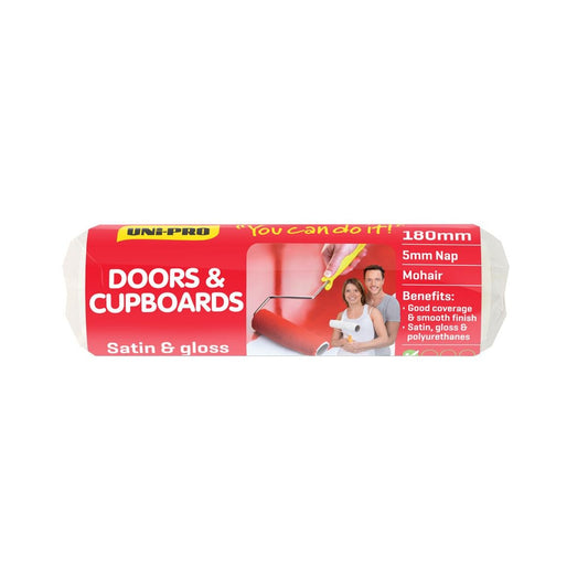 Uni Pro Door Trim Roller Cover - 180mm - 5mm Nap - Smooth Finish - Auzzistore