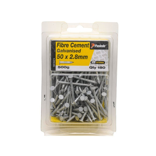 Paslode Galvanised Nails 50 x 2 8mm Fibre Cement 180 Pack - Auzzistore
