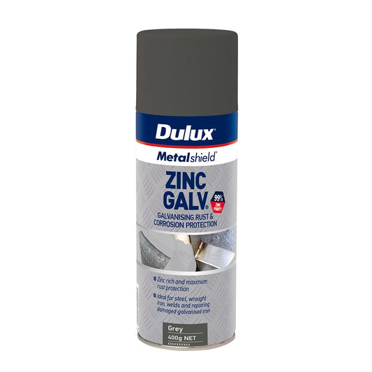 Dulux Metalshield Zinc Galv Spraypak 400g Grey - Anti-Corrosive Coating – view 2 - Auzzistore