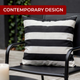 Mojo 45cm Striped Cushion Cover - Black - Contemporary Design
