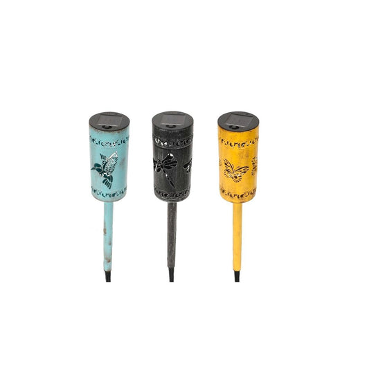 Solar Magic Led Bollard - 70mm - Metal - Solar Powered
