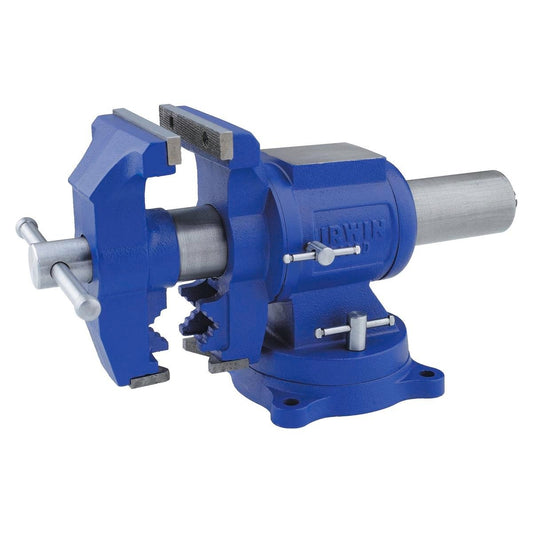Irwin Multipurpose Bench Vice 125mm Steel Swivel Base Durable