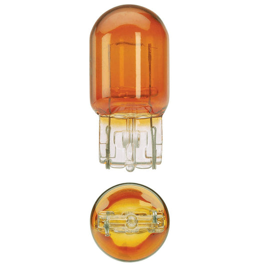 Narva 12V 21W T20 Amber Incandescent Wedge Globe 2 Pack - 20mm x 45mm - Reliable Lighting