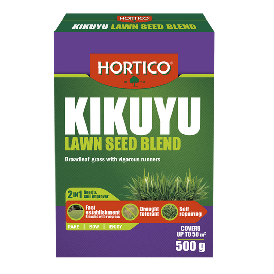 Hortico Kikuyu Lawn Seed Blend 500g Drought Tolerant Low Maintenance - Auzzistore