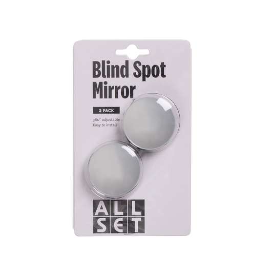 All Set Blind Spot Mirror 2 Pack - 360° Adjustable - 49mm x 49mm - Safety – view 2