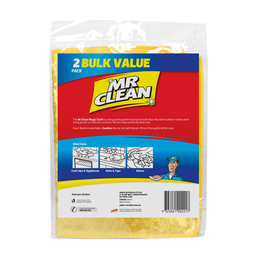 Mr Clean Magic Cloth XL 2 Pack - Rayon - Streak Free - No Scratching
