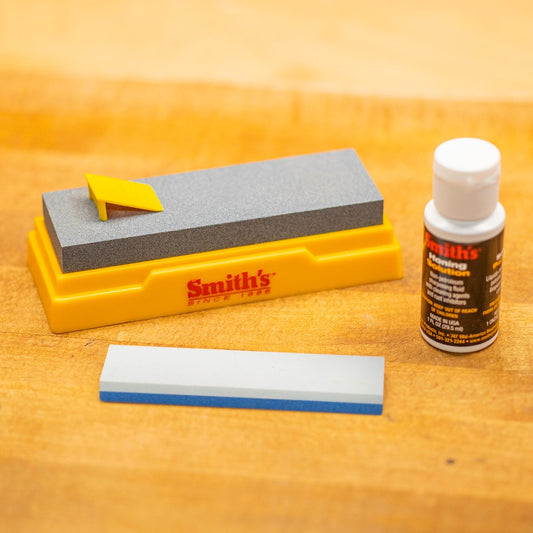 Smith S Combination Bench Stone Kit - 5" Medium & 4" Dual Grit Stones - Honing Solution Included – view 2 - Auzzistore