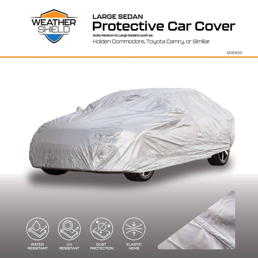 Weathershield Outdoor Sedan Car Cover - 1500mm x 4900mm - Silver - Weather-Resistant – view 2
