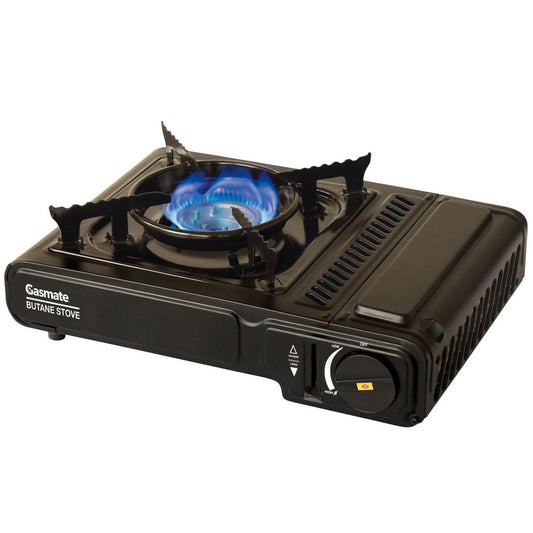 Gasmate Portable Bbq Butane Stove - Single Burner - Steel - Dual Safety - Auzzistore