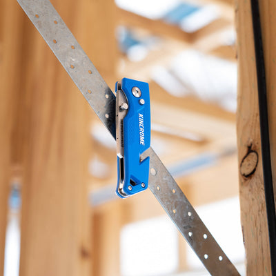 Kincrome Magnetic Folding Utility Knife - 20mm Aluminium - Easy Storage