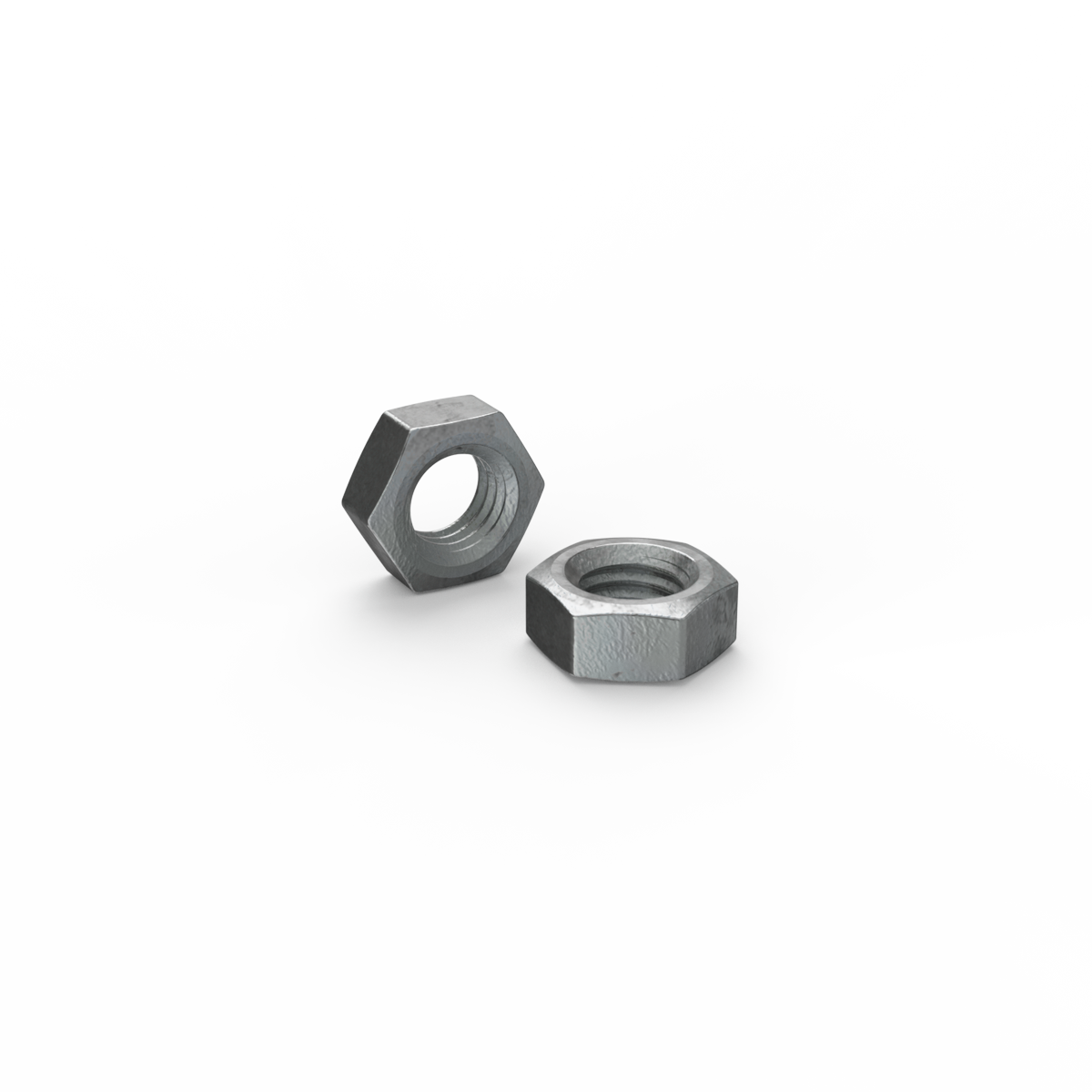 Zenith Hot Dip Galvanised Hex Nuts M6 50 Pack Steel Rust Resistant