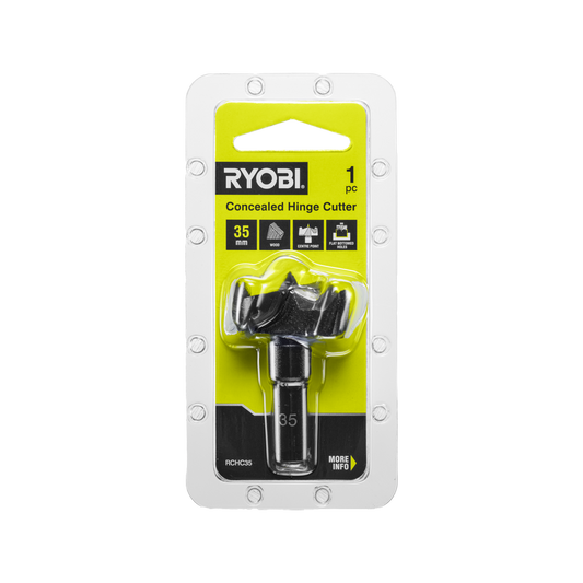 Ryobi Concealed Hinge Cutter - 35mm - High Carbon Steel Blades - Accurate Drilling - Auzzistore