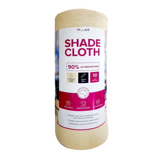 Pillar 1 Classic Cream Shade Cloth 83 x 10m - 90% UV Protection