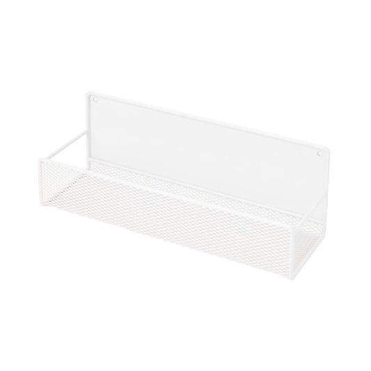 EzyStorage Large Door Mount Wire Rack - 300mm x 101mm x 102mm - White - Organise Jars, Herbs, Spices - Auzzistore
