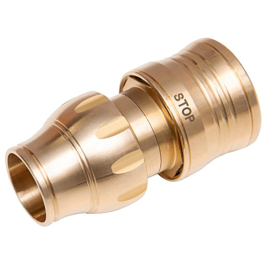 Gardena 13mm Brass Water Stop Hose Connector - Solid Brass - Durable - Auzzistore