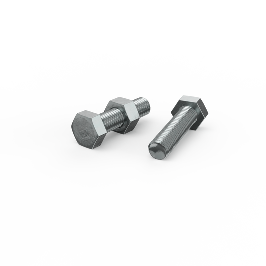 Zenith M10 x 40mm Zinc Plated Hex Head Bolts and Nuts 25 Pack - Durable Fastening Solutions – view 2 - Auzzistore