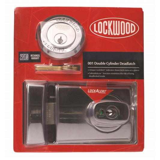 Lockwood Deadlatch - Automatic 001 - Chrome Plated - 110mm - High Security - Auzzistore