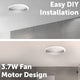 Arlec 250mm Exhaust Fan - Plastic - Low Noise - Easy Clean Grill