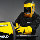 Bossweld Griz Variable Shade Welding Helmet - 100 x 60mm Viewing Area - Dual Shade 4-8 / 9-13