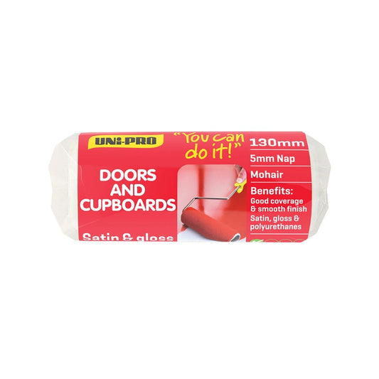 UNi-PRO Nap Door Trim Roller Cover - 130mm Synthetic Mohair - Smooth Finish - Auzzistore
