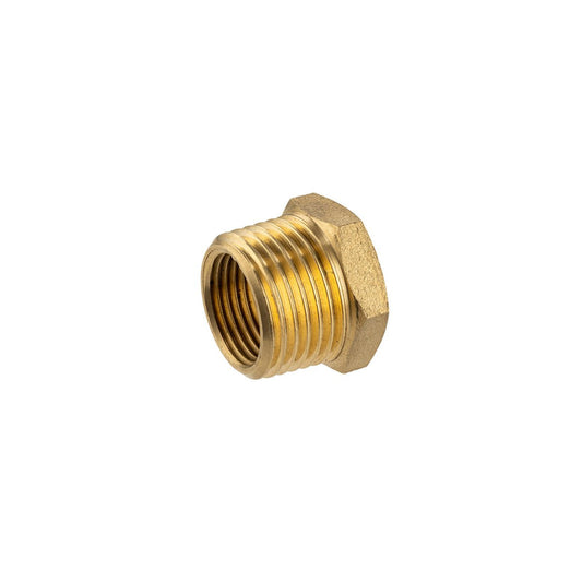 Brasshards 15 x 10mm Brass Threaded Reducing Hex Bush - Lead-Free - WaterMark Approved - Auzzistore