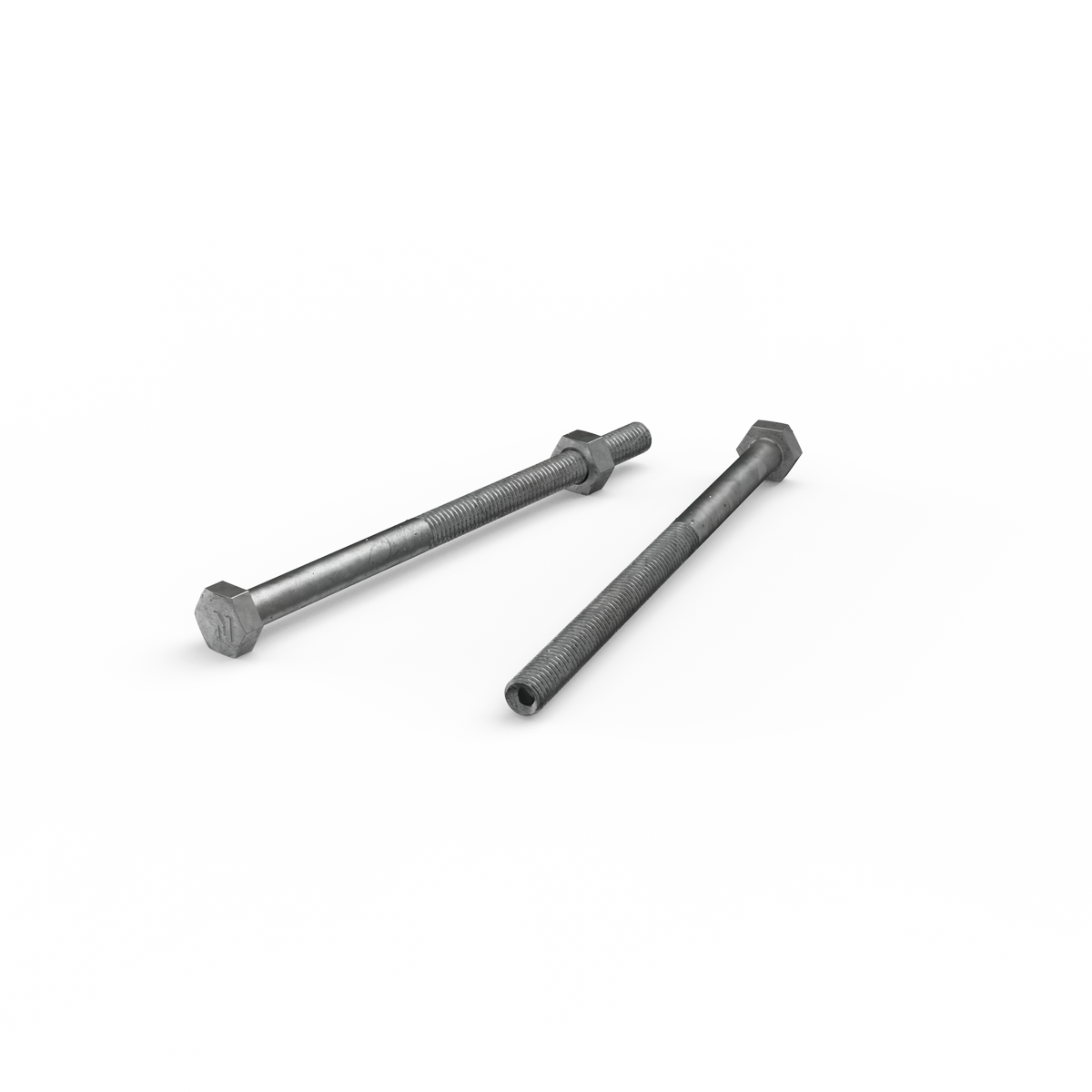 Zenith Hot Dip Galvanised Hex Head Bolts and Nuts M6 x 100mm 25 Pack