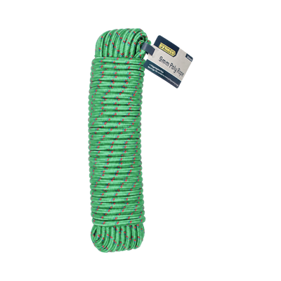 Syneco 9mm x 30m Diamond Braided Polypropylene Rope - Heavy Duty Use