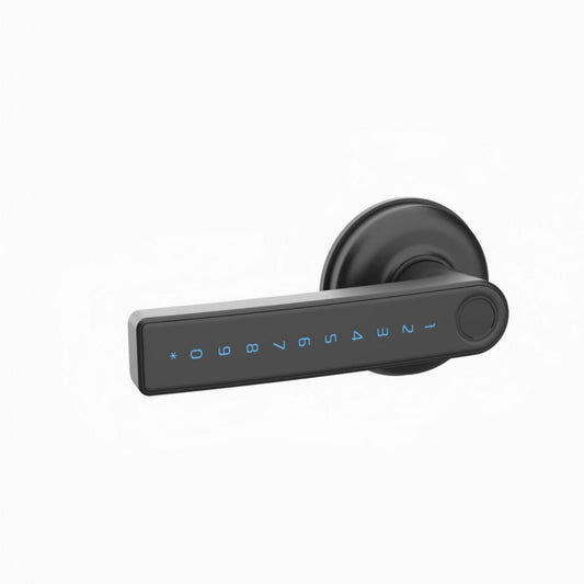 Gainsborough Graphite Mode Smart Lever Lock - RFID, Fingerprint, Keypad - 90mm x 195mm - Secure Access - Auzzistore