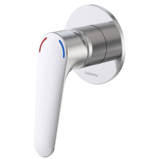 Homecare By Caroma Chrome Assistant Living Bath Shower Mixer 80mm - Ergonomic Design - AS1428.1 Compliant