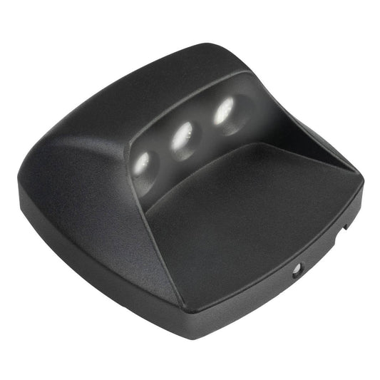 Brilliant 2W Black Navigate Garden LED Step Light - 88mm x 88mm x 40mm