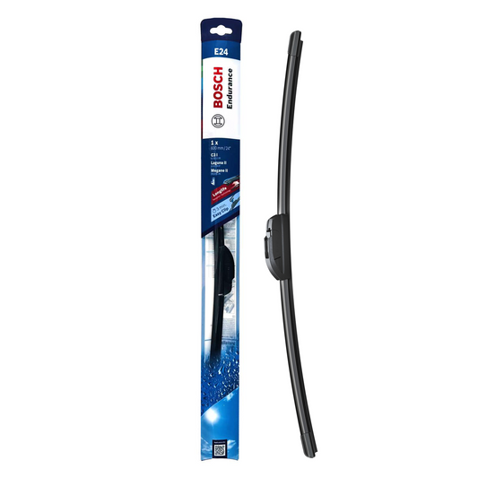 Bosch 24" Flat Endurance Wiper Blade - 600mm - Hook Type - Durable Performance