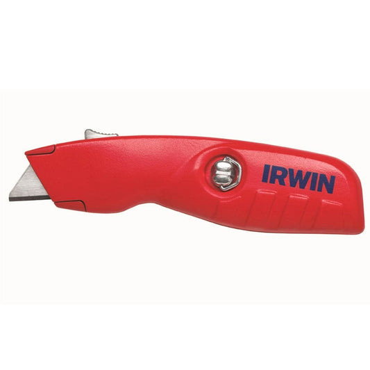 Irwin Safety Knife - Auto-Retracting - Aluminium - Easy To Carry - Auzzistore