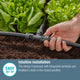 Gardena 13mm Micro Irrigation T Joint 2 Pack - 90-Degree Connection - Black