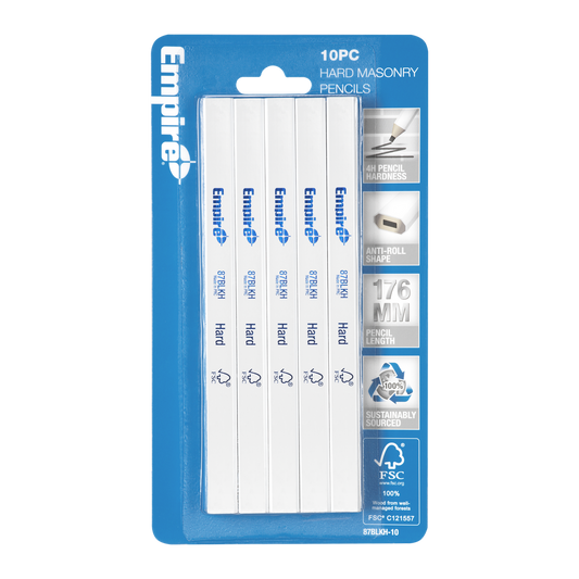 Empire 10 Piece 4H Hard Masonry Pencil Pack - 176mm - Breakage Resistant - Auzzistore