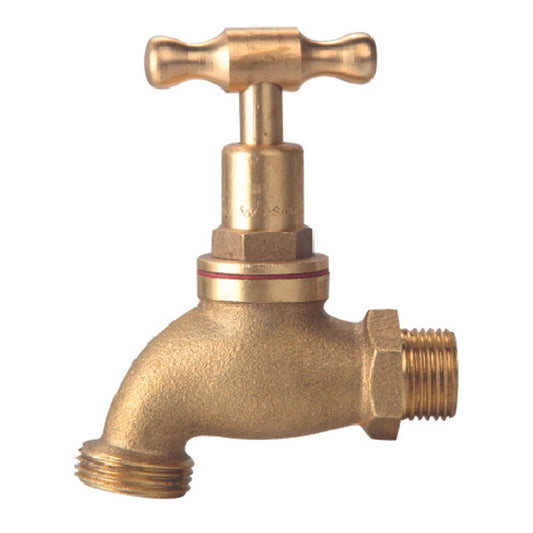Syneco 15mm Brass Male Garden Tap - Durable Lead-Free Brass - WaterMark Certified
