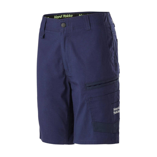 Hard Yakka Women’s Raptor Mid Shorts Size 18 - Navy - Durable Comfort