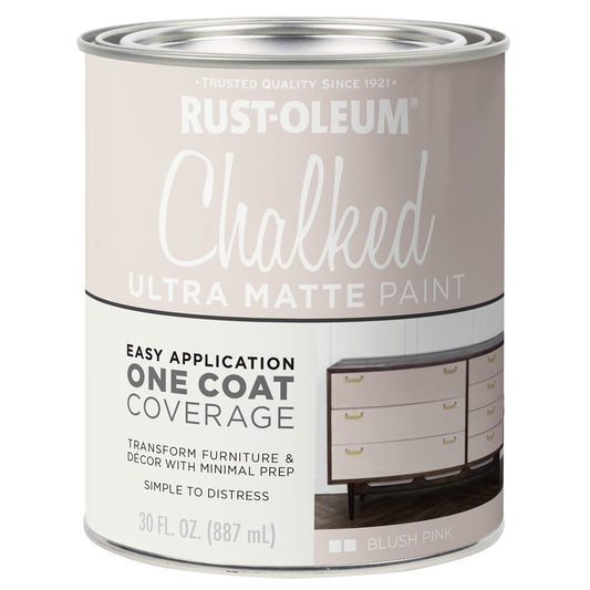 Rust-Oleum Blush Pink Chalked Paint 887ml Ultra Matt Finish