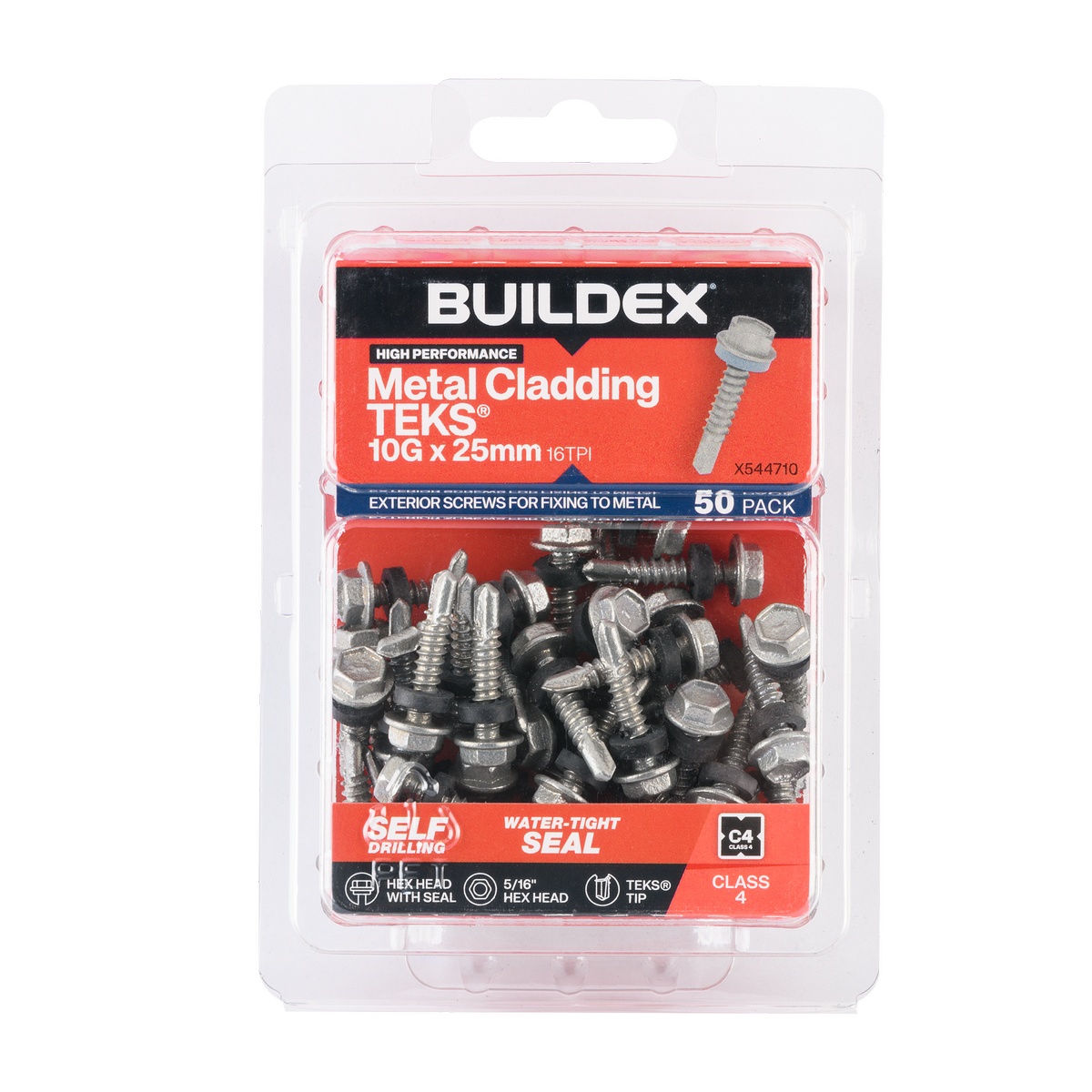 Buildex 10g x 25mm Cladding Teks Screws Class 4 - 50 Pack – Auzzi Store