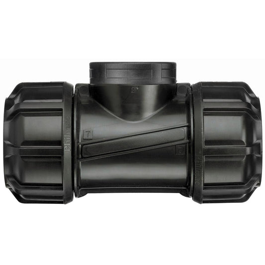 Philmac Metric 32mm Polypropylene Pipe Tee - 32mm x 1 1/4" - Durable - Auzzistore