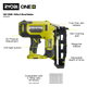 Ryobi 18V ONE+ 16GA Brad Nailer Tool Only - Cordless - 105 Nail Capacity