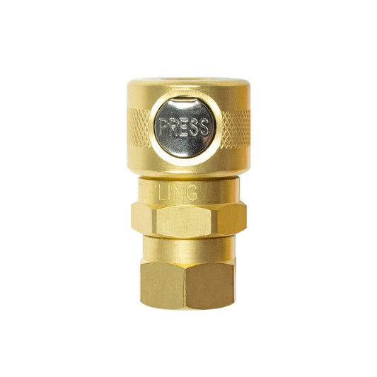 Jflex 1/4" BSP Female Jamec Twin Button Coupling - Durable Brass - Quick Connect - Auzzistore