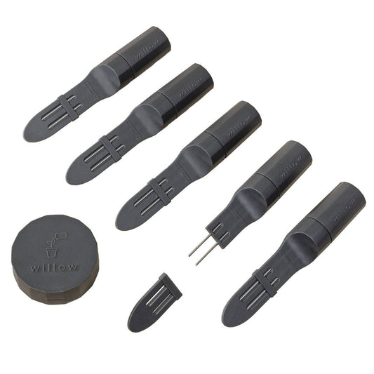 Willow Smart Indoor Plant Sensor - Urban Jungle Pack - 5 Sensors - Charcoal - Monitors Soil Moisture, Light, Temperature, Humidity - Auzzistore