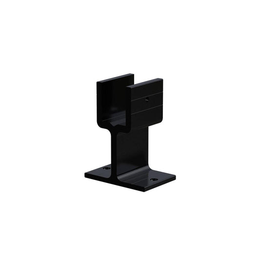 Peak Black Aluminium Deck Balustrade Support 2 Pack - Heavy Duty - 107mm x 50mm - Auzzistore