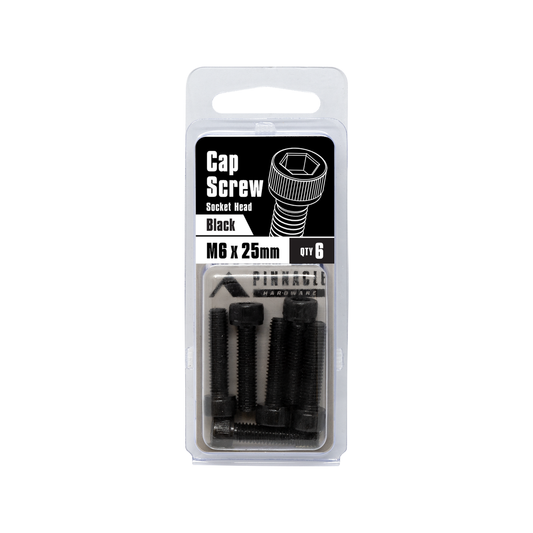Pinnacle M6 x 25mm Black Oxide Socket Head Cap Screws - 6 Pack – view 2 - Auzzistore