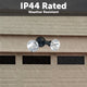 Arlec 150W Compact Twin Security Flood Light - Black - Plastic - Weatherproof