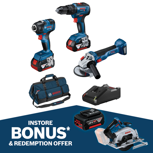 Bosch 18V Professional Brushless Combo Kit - 3 Piece - 10kg - Blue - High Torque
