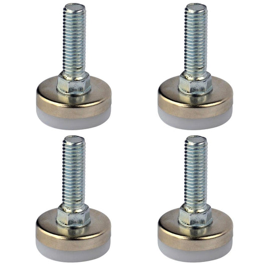 Richmond Steel Fixed Levelling Foot 25mm M8 4 Pack Zinc Plated Nylon - Auzzistore
