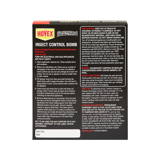 Hovex Germgard Insecticide Bomb 125g Tin Can 3 Pack Kills Insects – view 2 - Auzzistore
